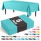 Exquisite 6-Pack Premium Plastic Tablecloth 54in. x 108in. Rectangle Plastic Table Cover